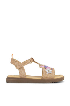 sandalen met glitters rosé