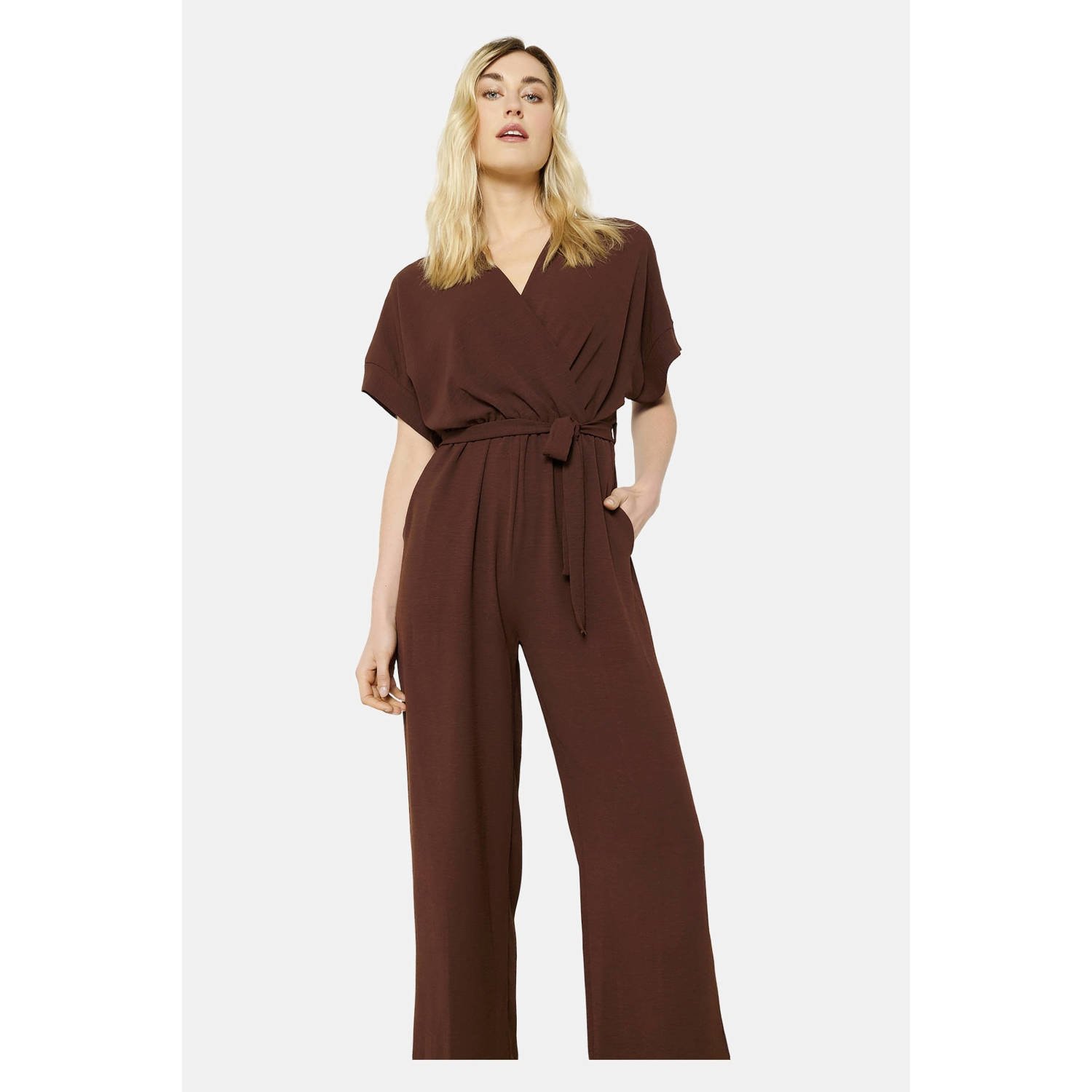 LOLALIZA jumpsuit donkerbruin