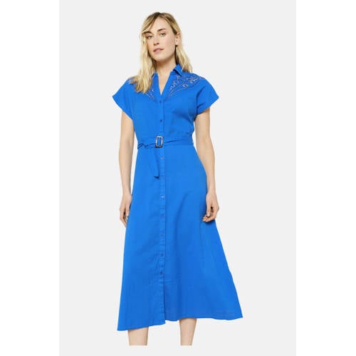 LOLALIZA blousejurk broderie blauw afbeelding