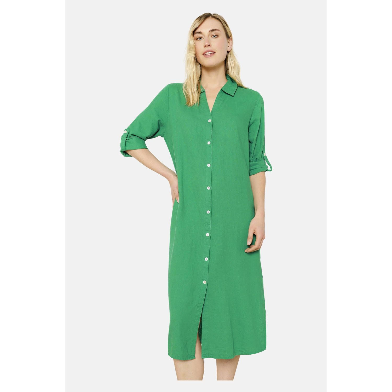 LOLALIZA blousejurk groen