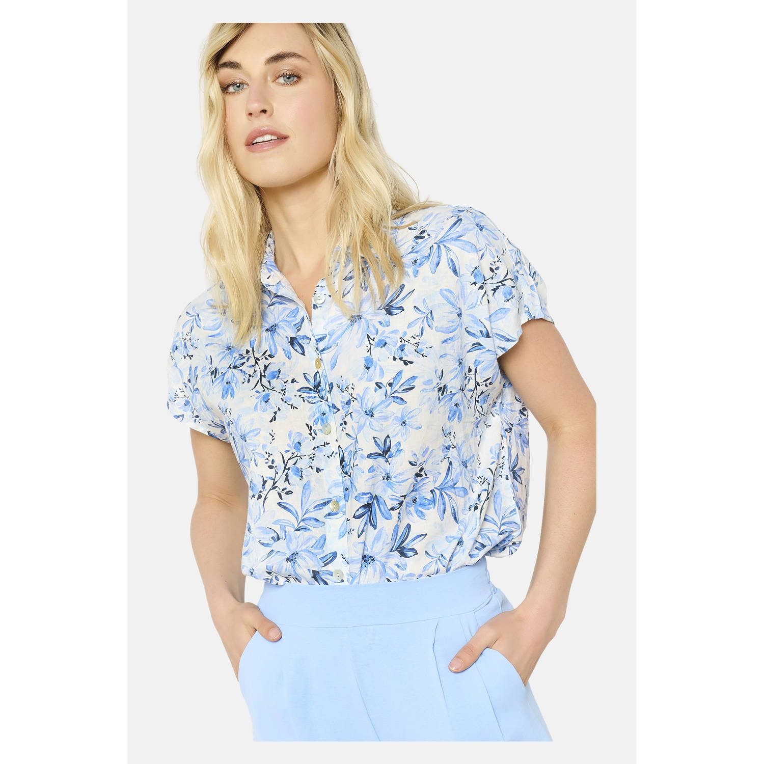 LOLALIZA blouse lichtblauw
