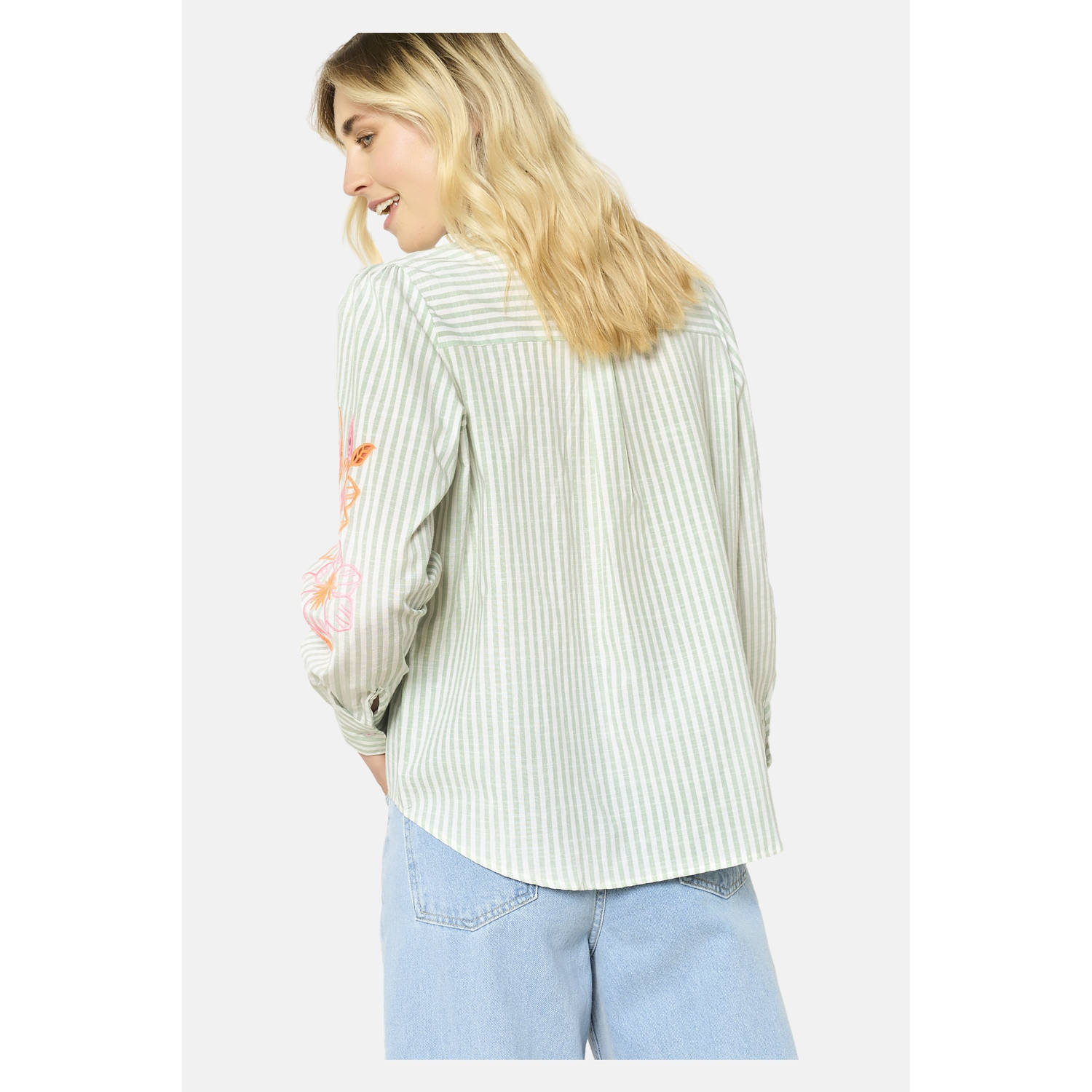 LOLALIZA blouse groen broderie