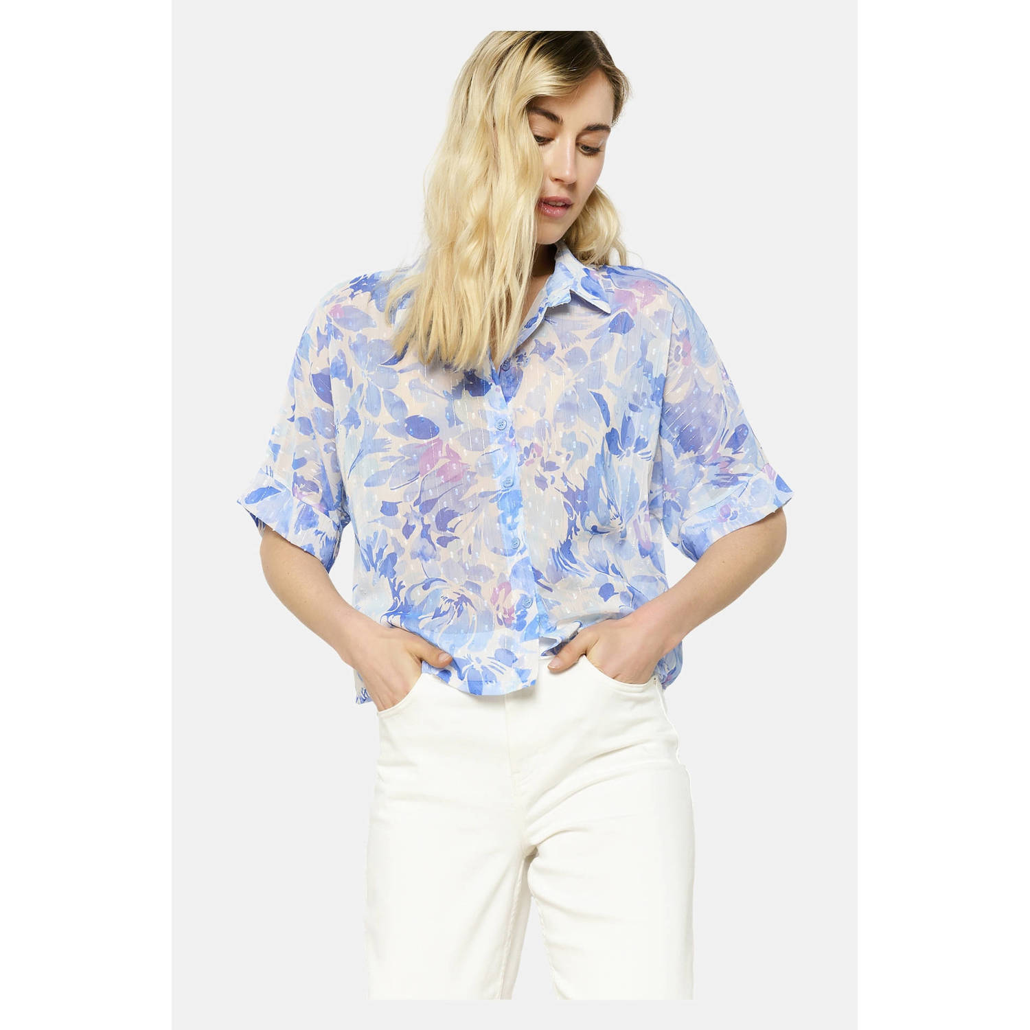 LOLALIZA blouse lichtblauw