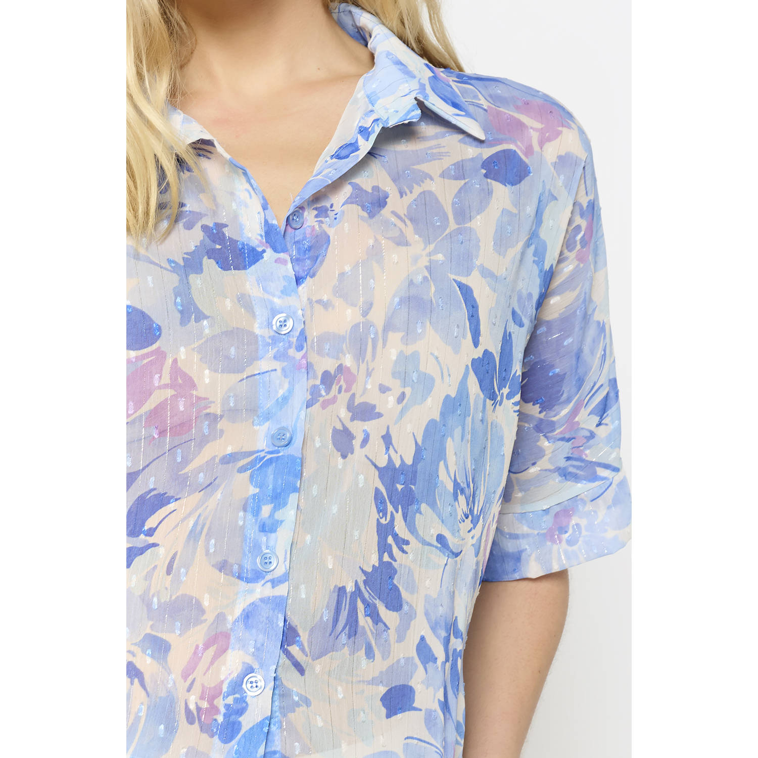 LOLALIZA blouse lichtblauw