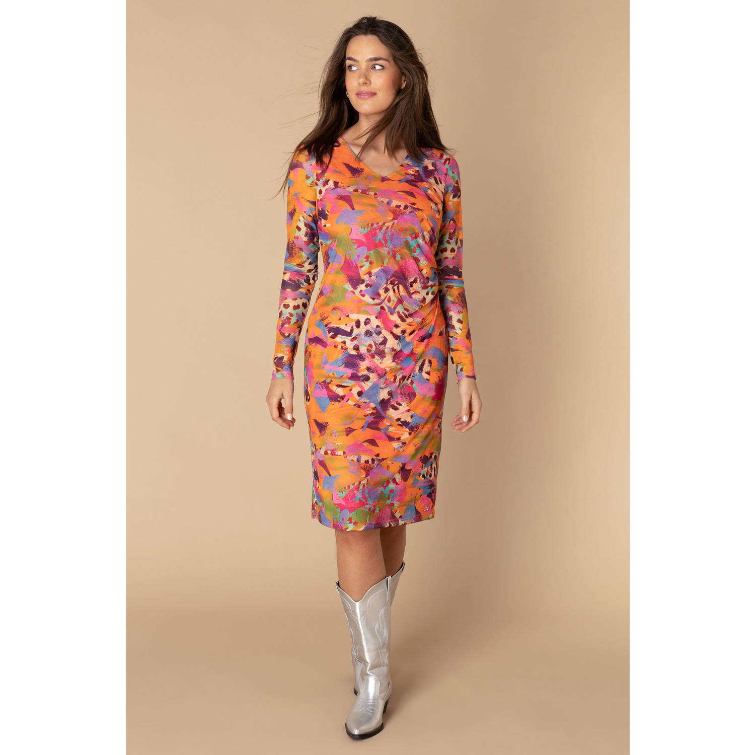 Ivy Beau zomerjurk roze