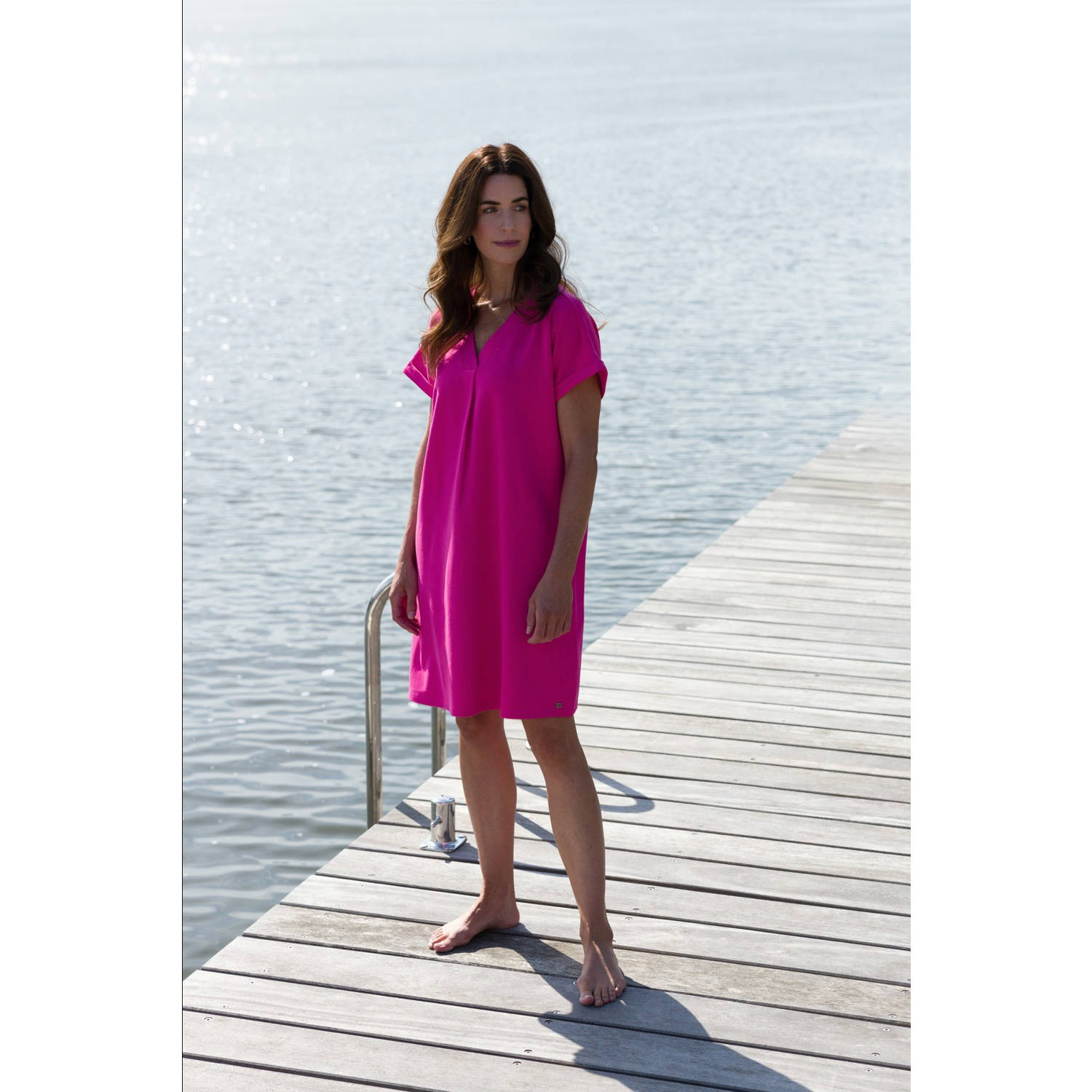Ivy Beau zomerjurk roze