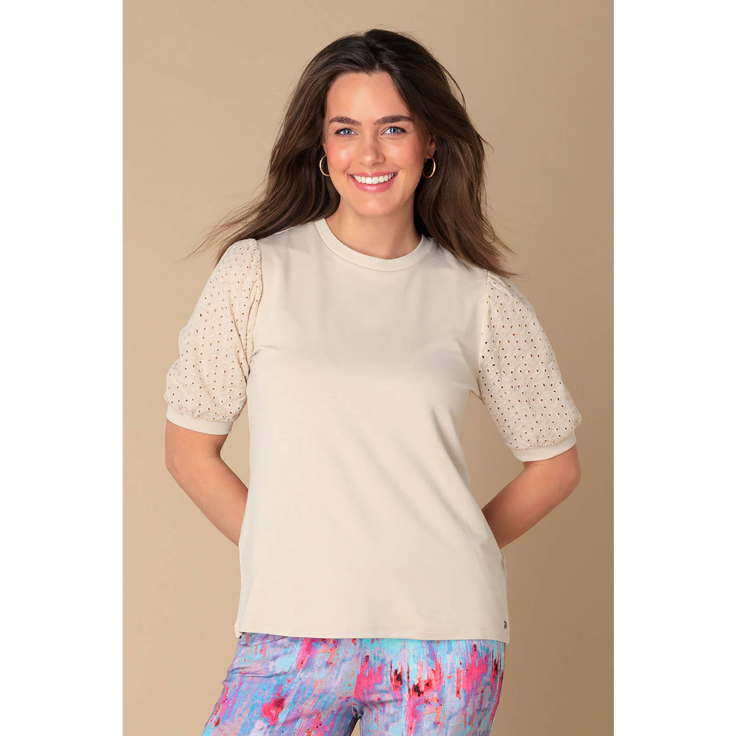 Ivy Beau top ecru broderie
