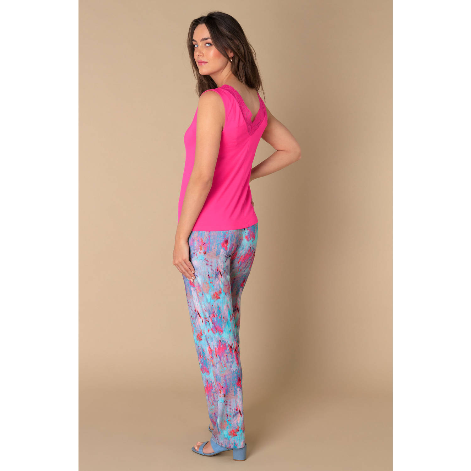 Ivy Beau mouwloze top roze