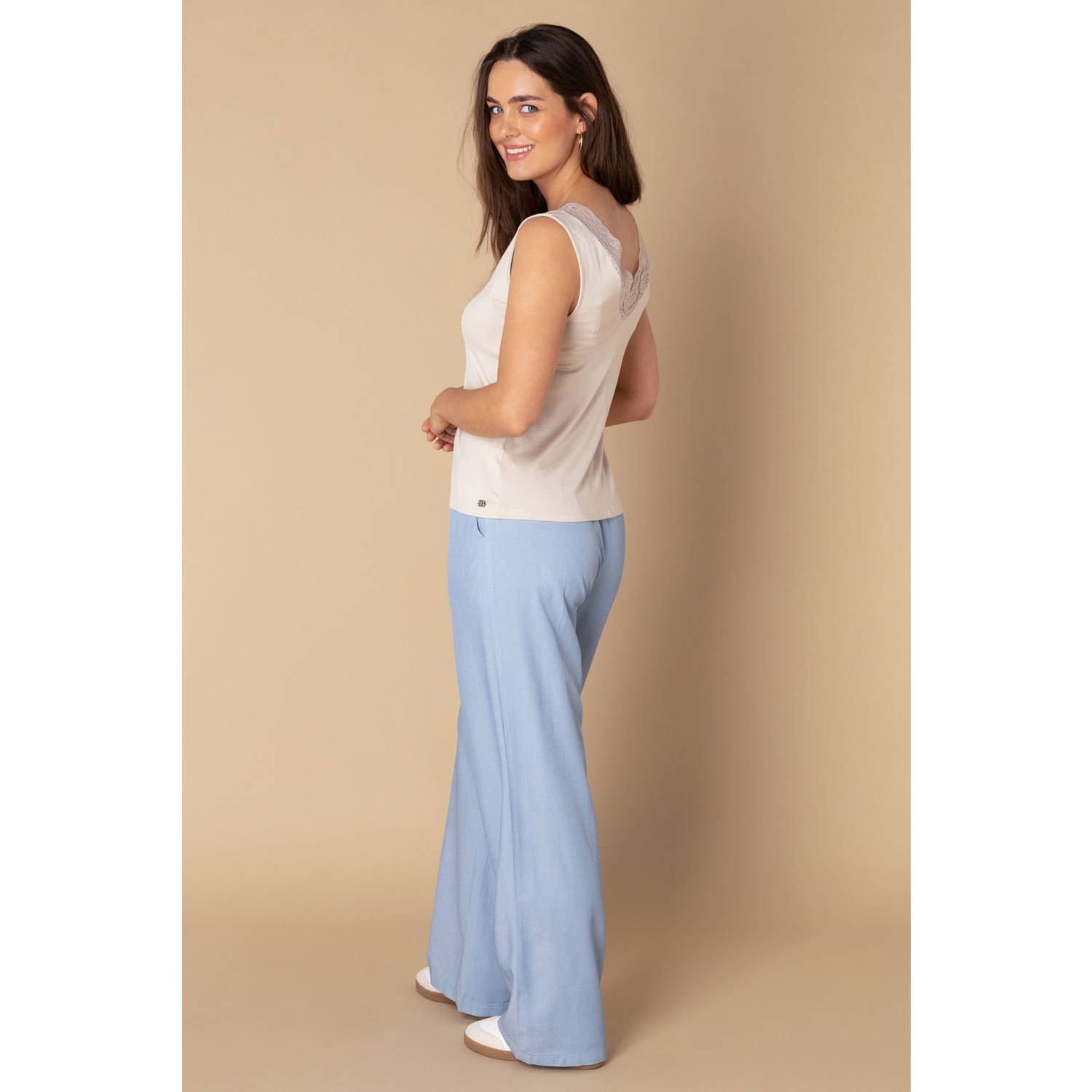 Ivy Beau mouwloze top ecru