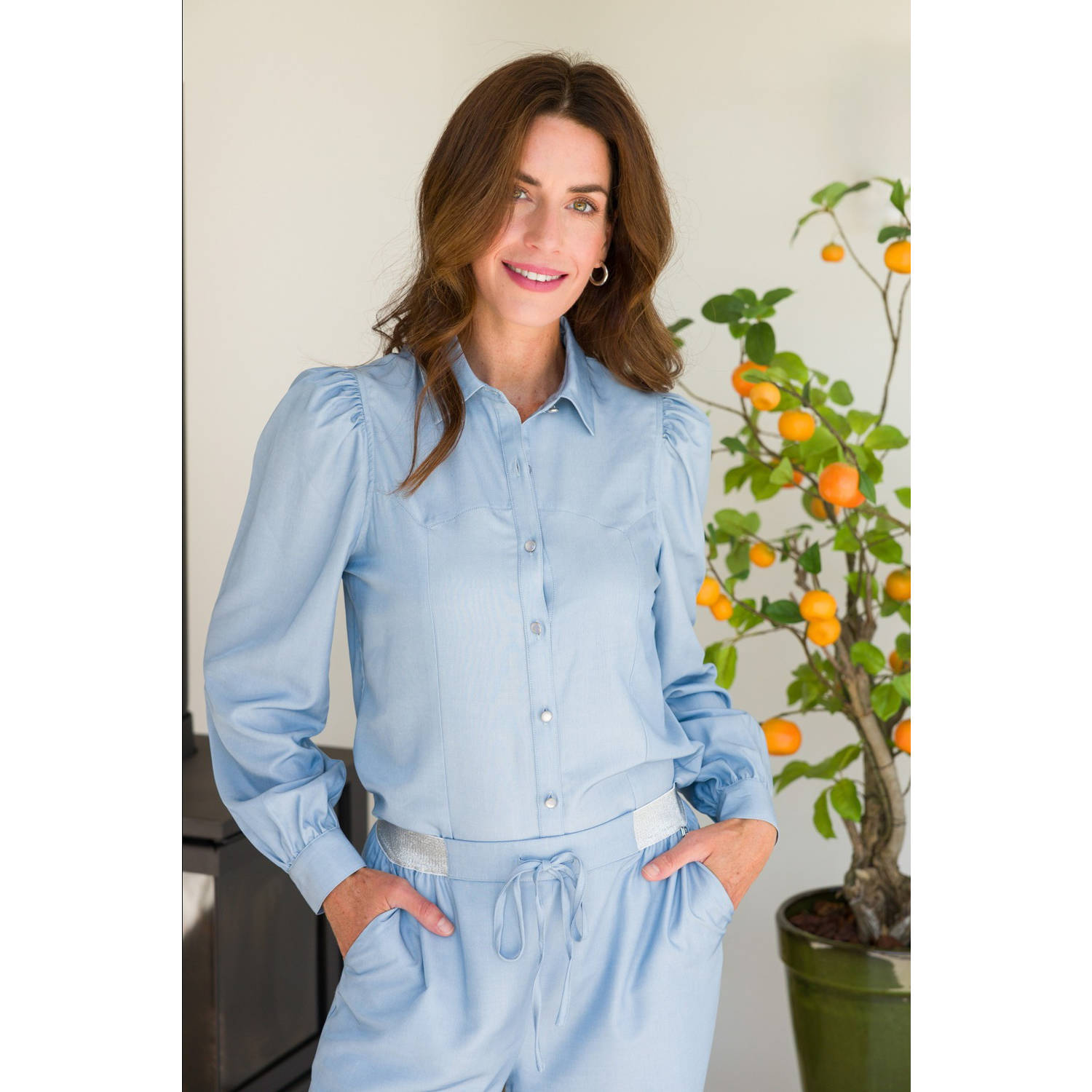 Ivy Beau blouse lichtblauw