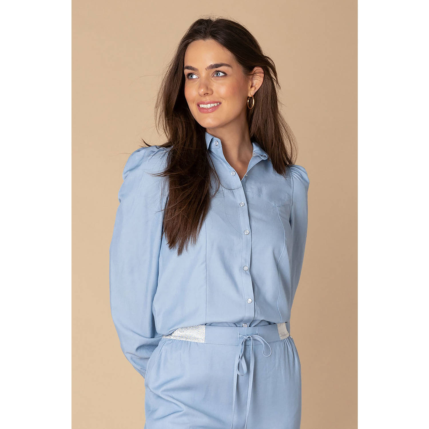 Ivy Beau blouse lichtblauw
