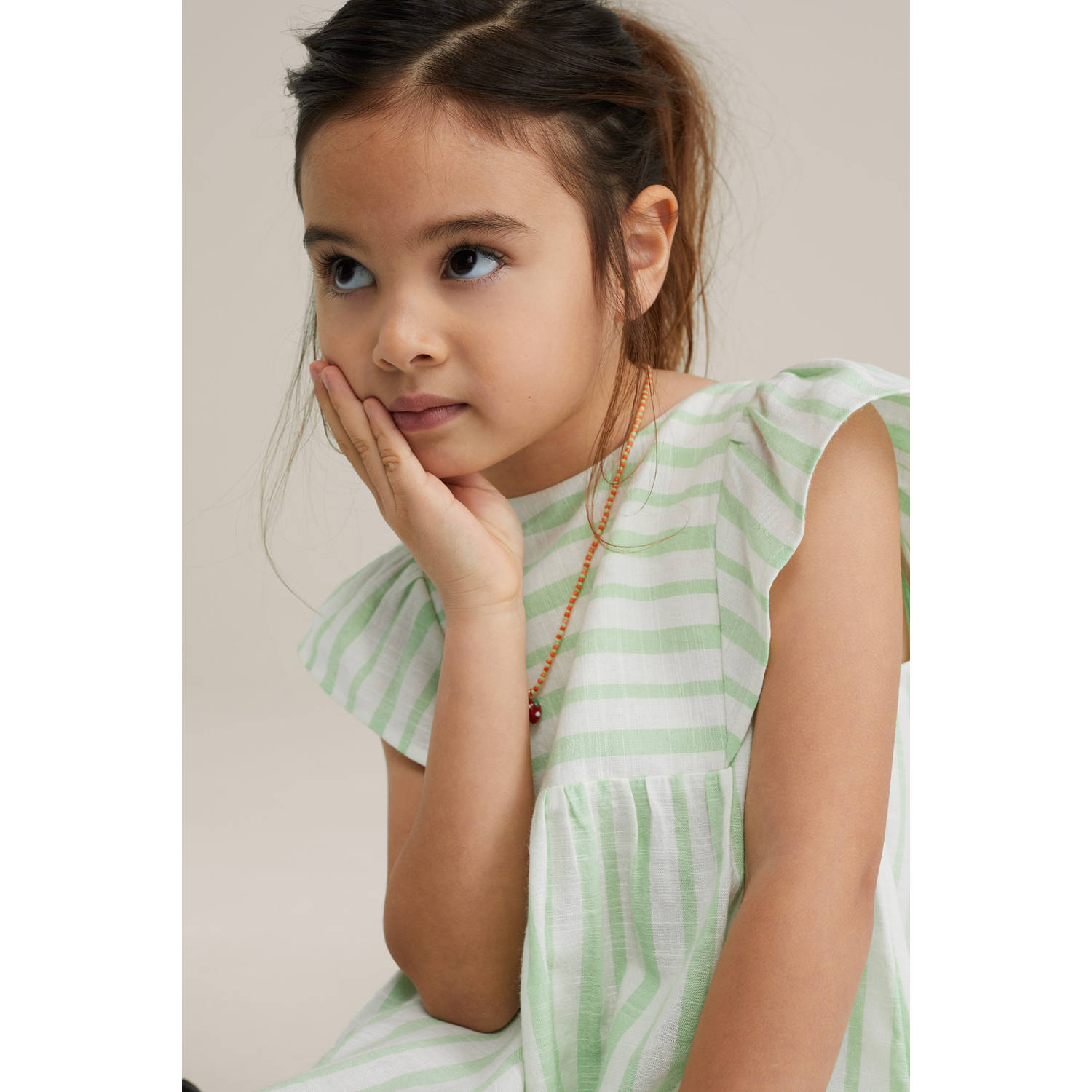 WE Fashion korte jurk lichtgroen