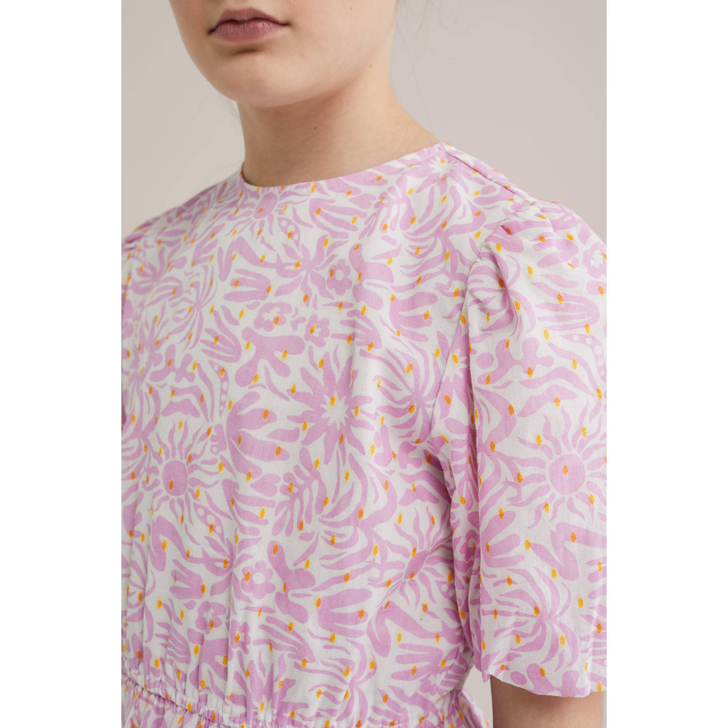 WE Fashion korte jurk roze