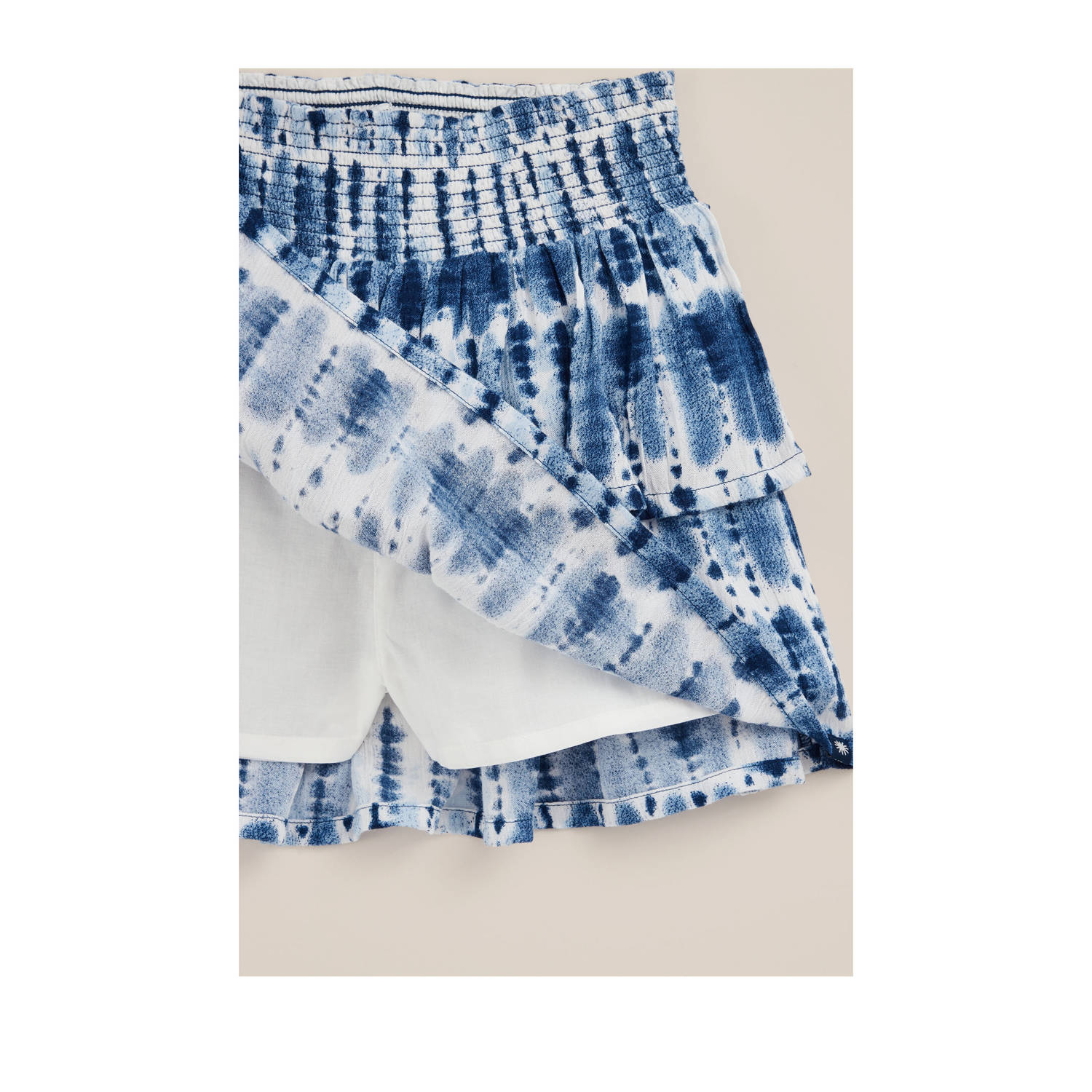 WE Fashion strokenrok blauw wit