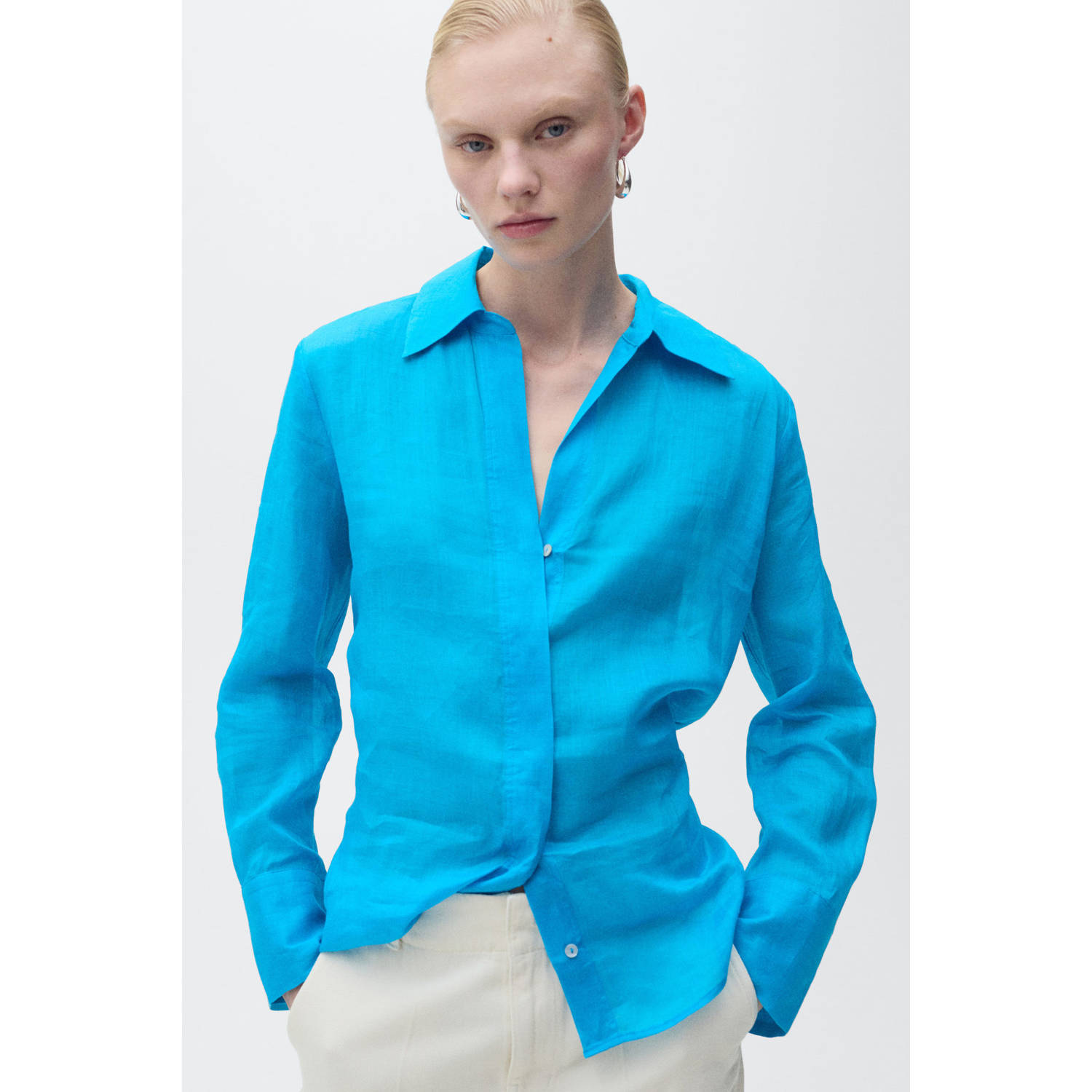 Mango blouse blauw