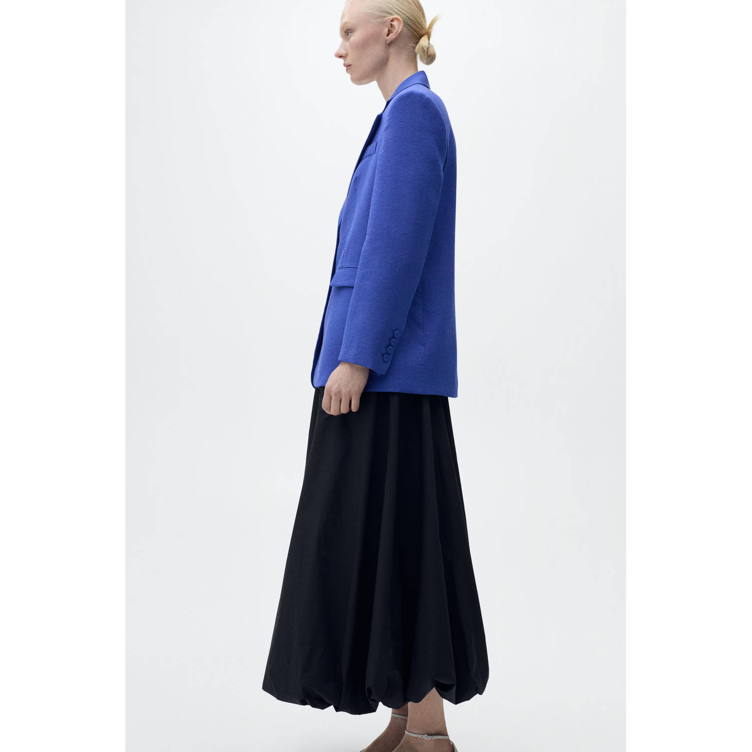 Mango getailleerde blazer blauw