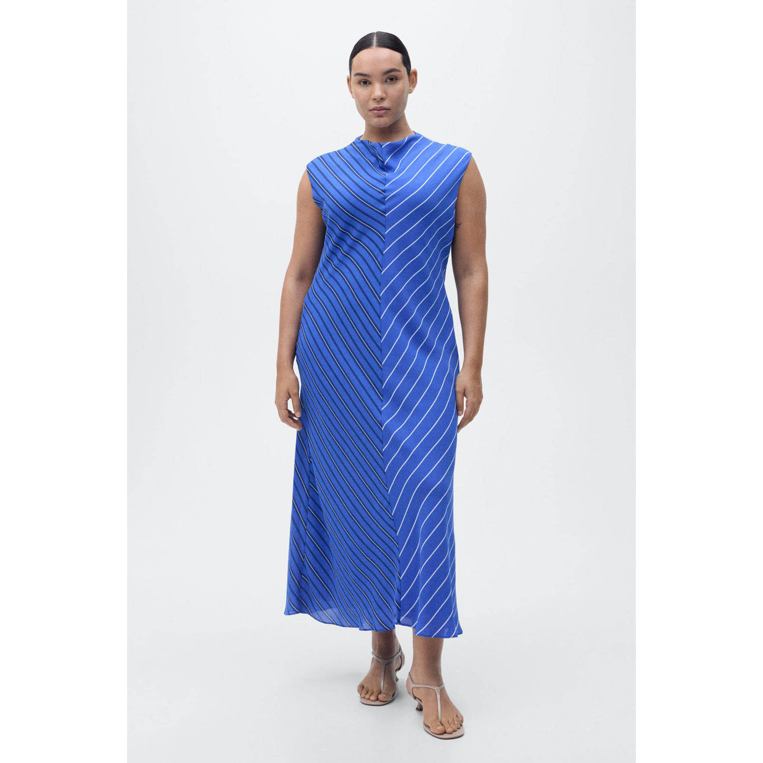 Mango maxi jurk blauw