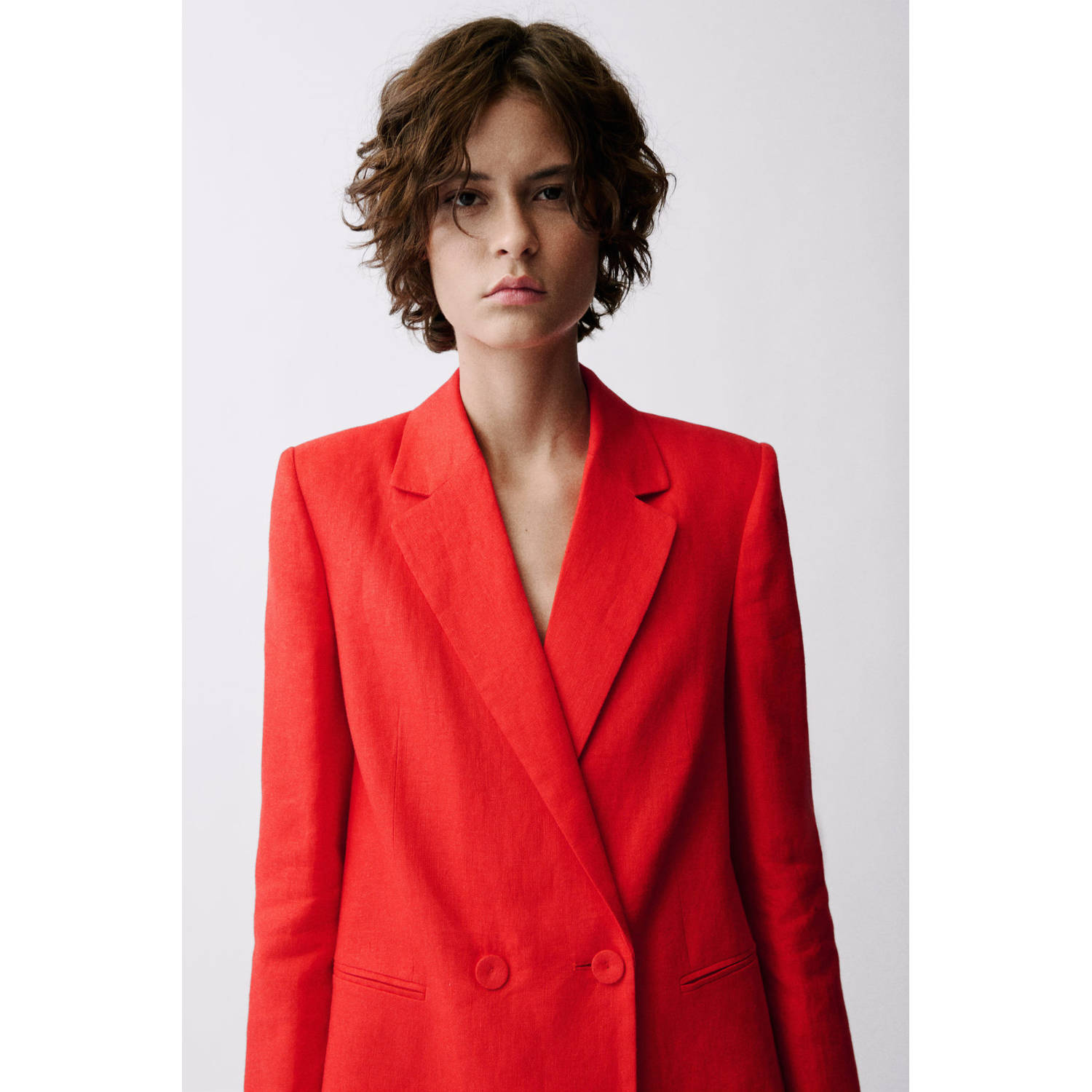 Mango getailleerde blazer rood