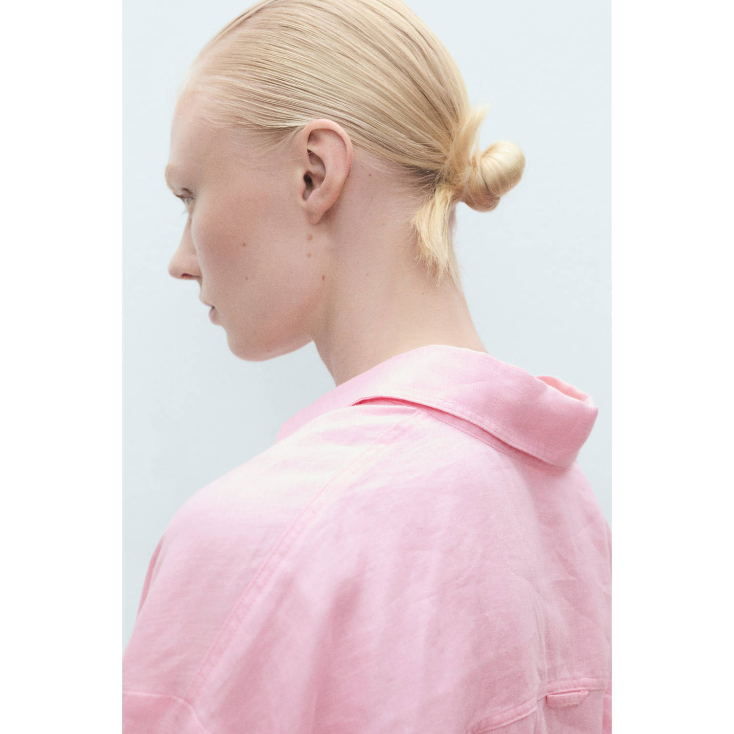 Mango blouse lichtroze