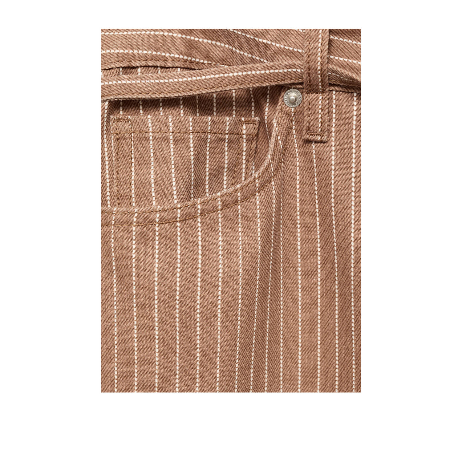 Mango high waist wide leg jeans bruin
