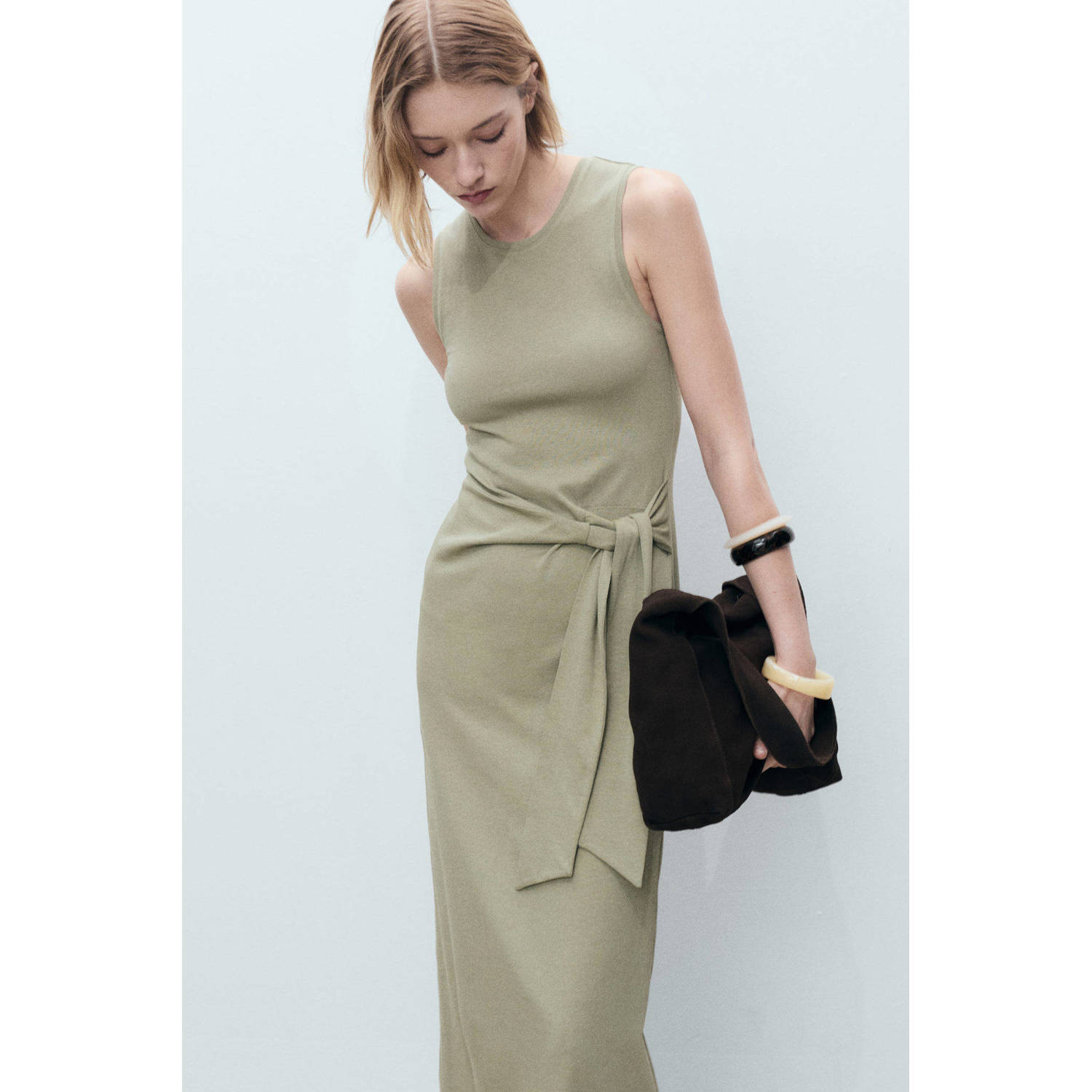 Mango zomerjurk beige