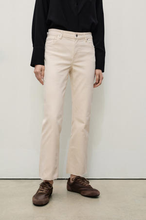 high waist flared jeans ecru