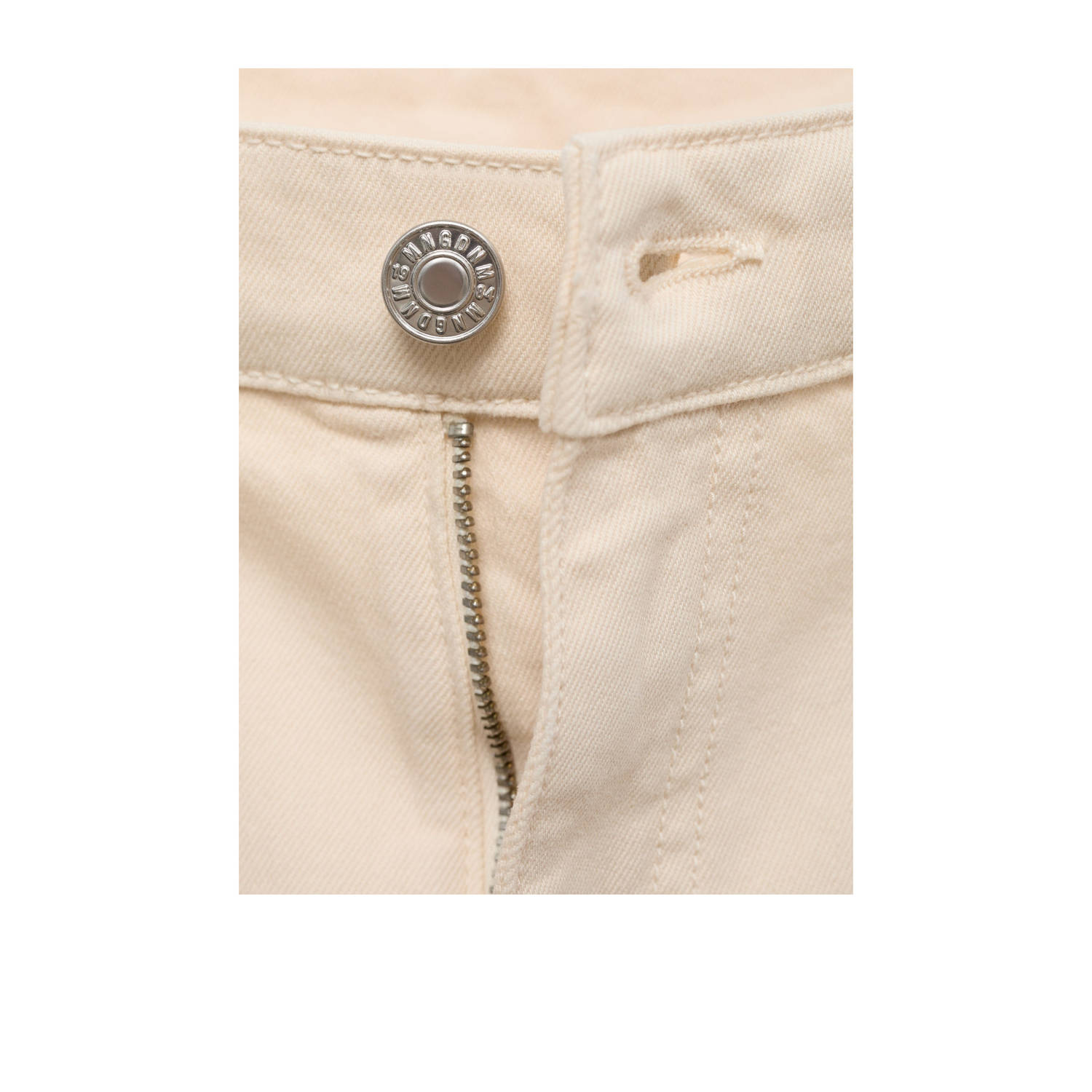 Mango high waist flared jeans ecru