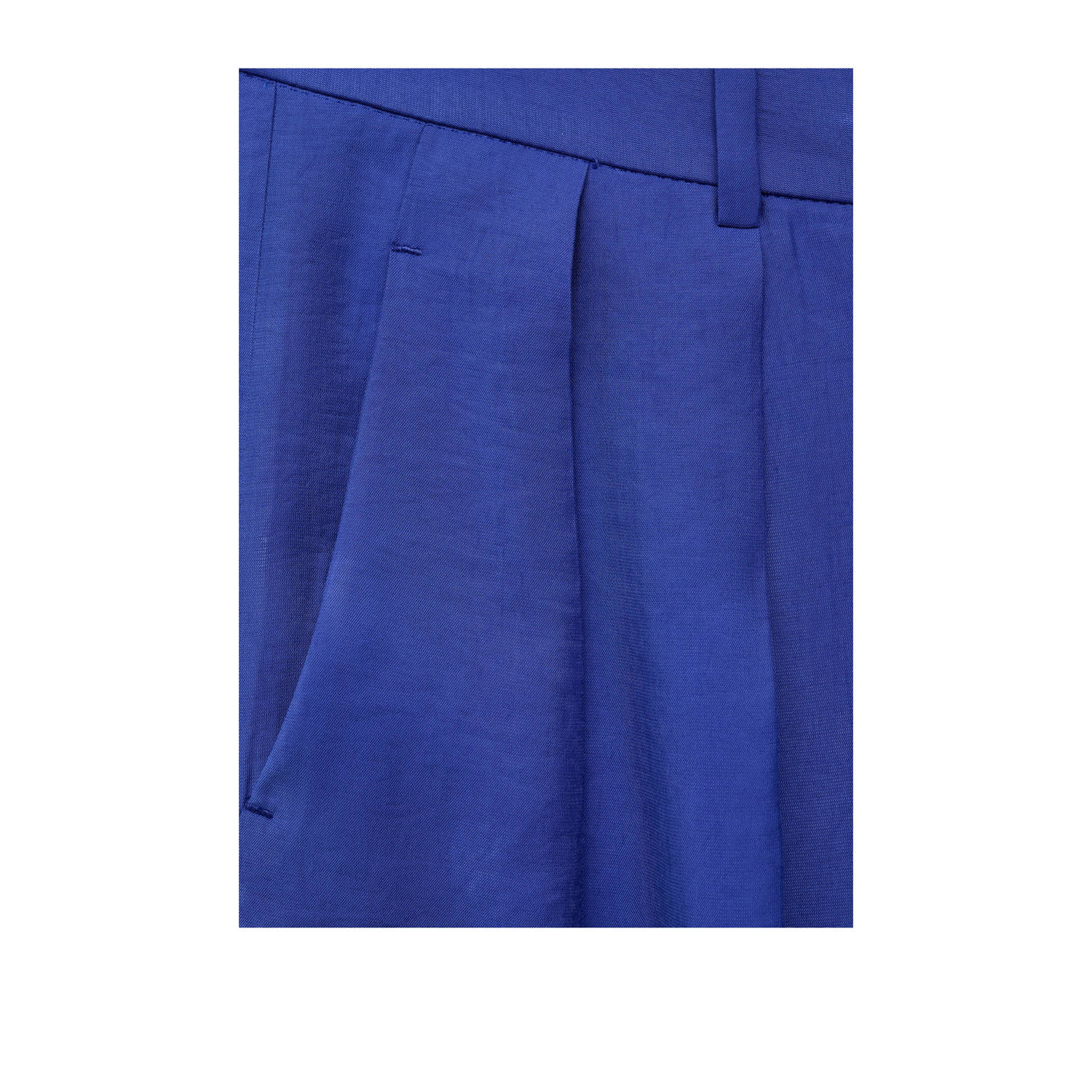 Mango wide leg regular waist broek blauw