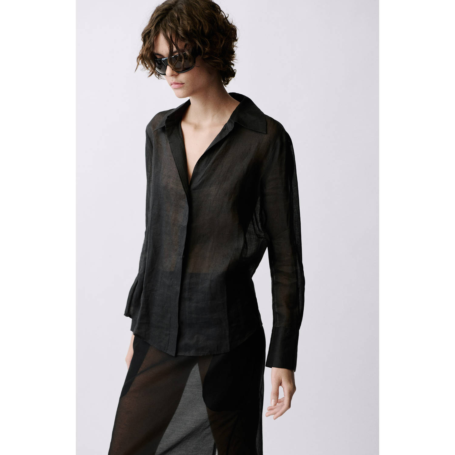 Mango blouse zwart