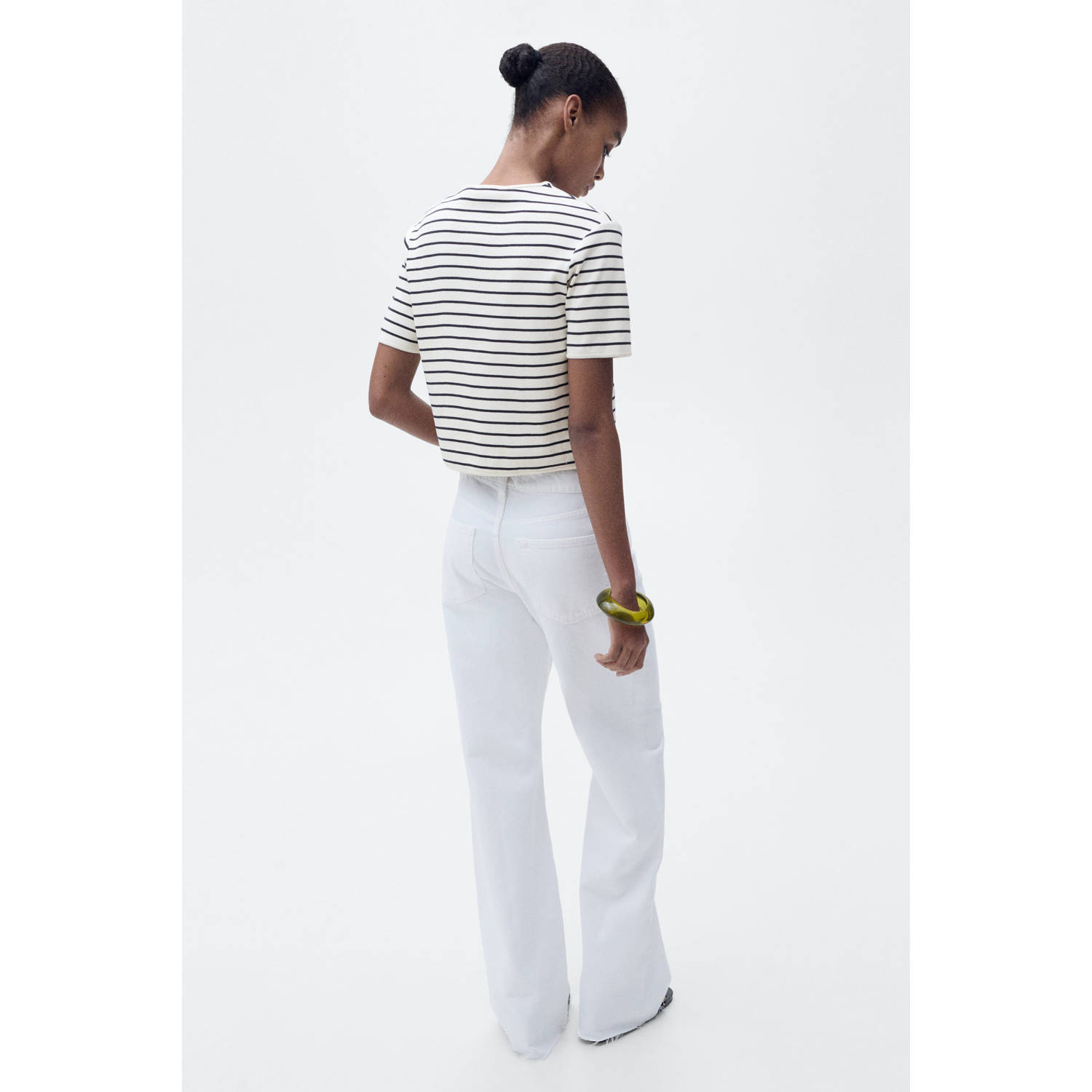 Mango gebreid vest wit
