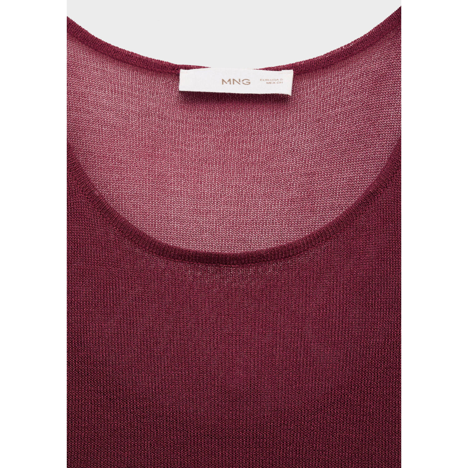 MANGO TEEN maxi jurk donkerrood