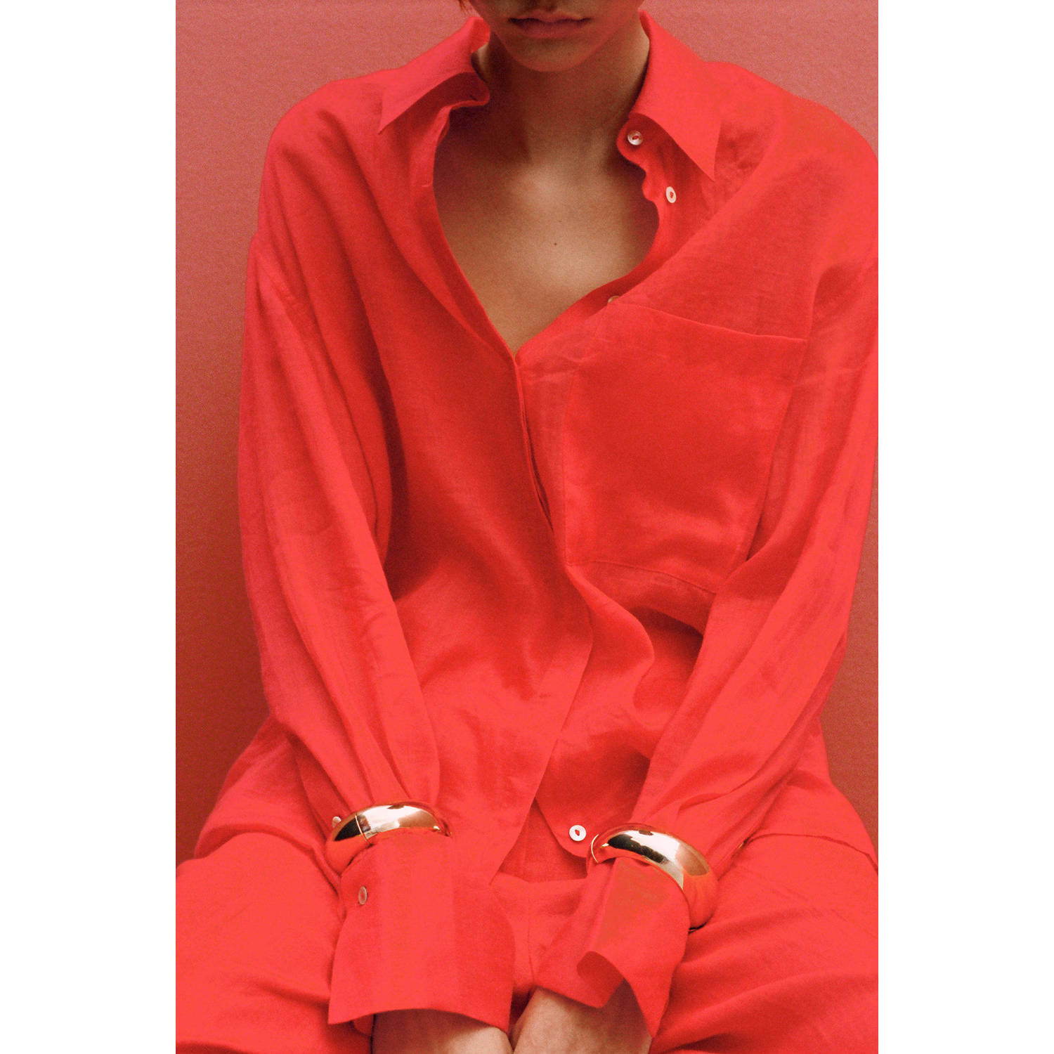 Mango blouse rood