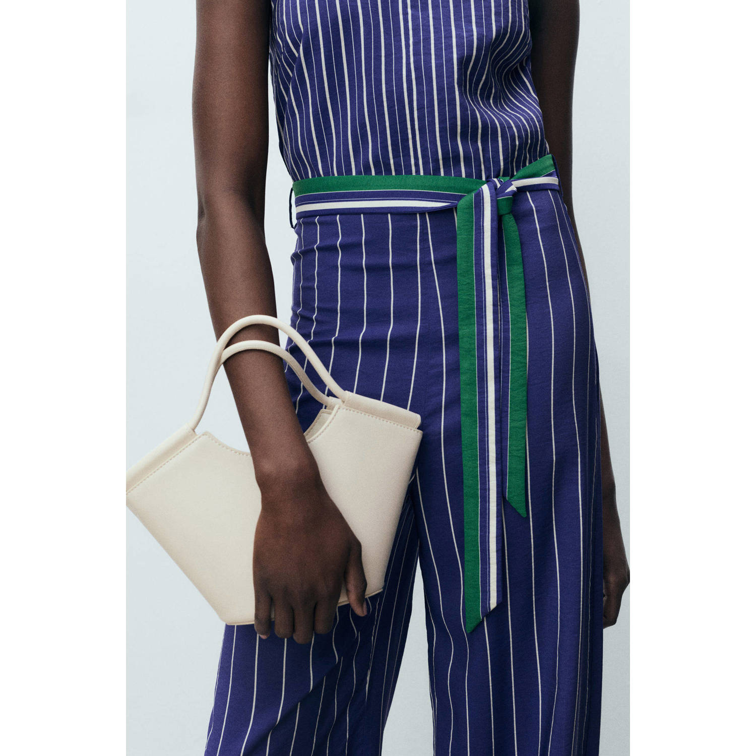Mango aansluitend jumpsuit blauw