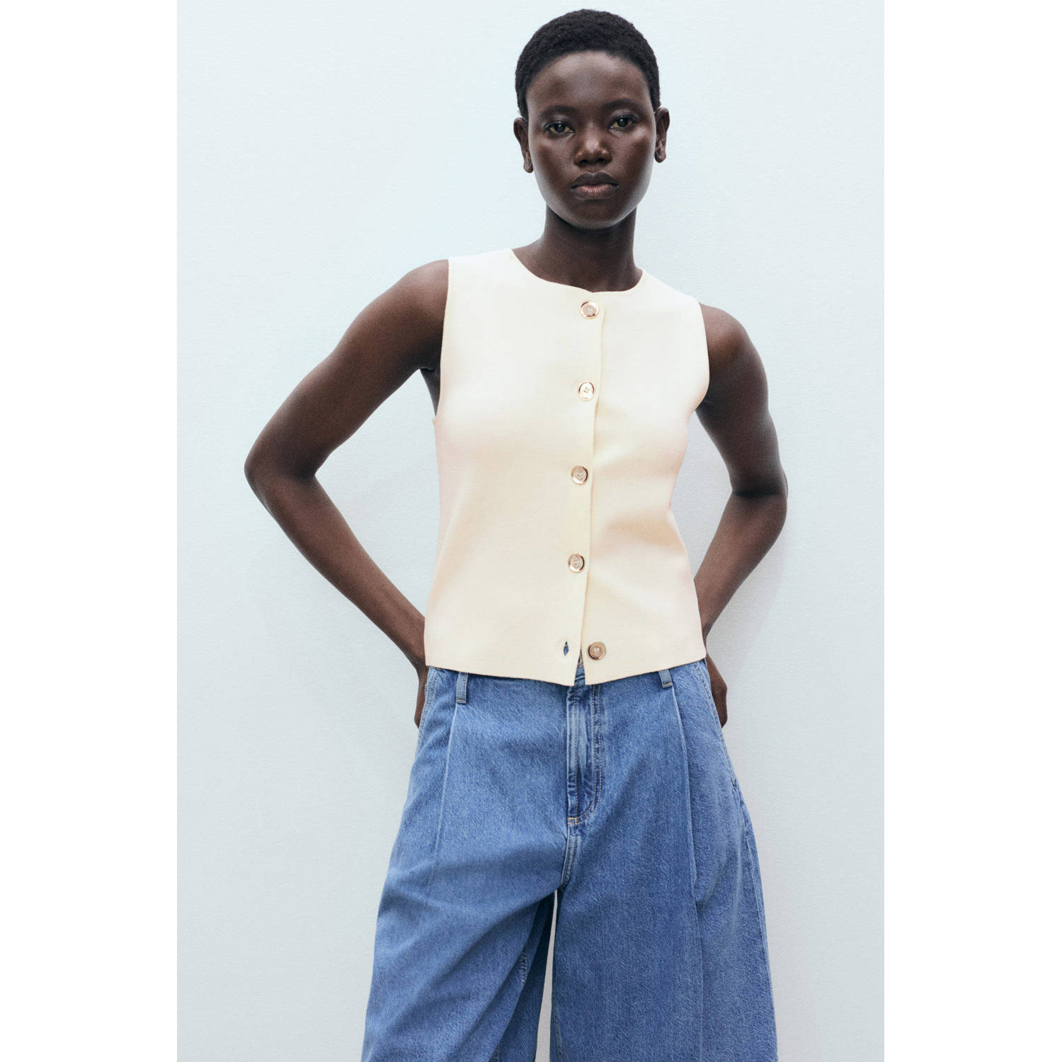 Mango gilet ecru