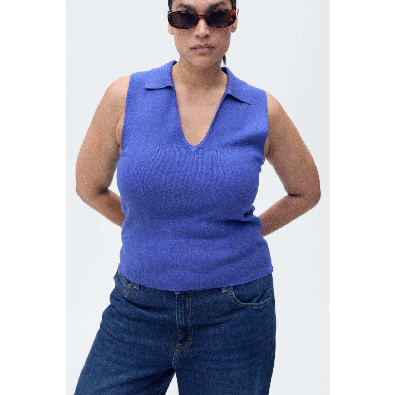 Mango top blauw