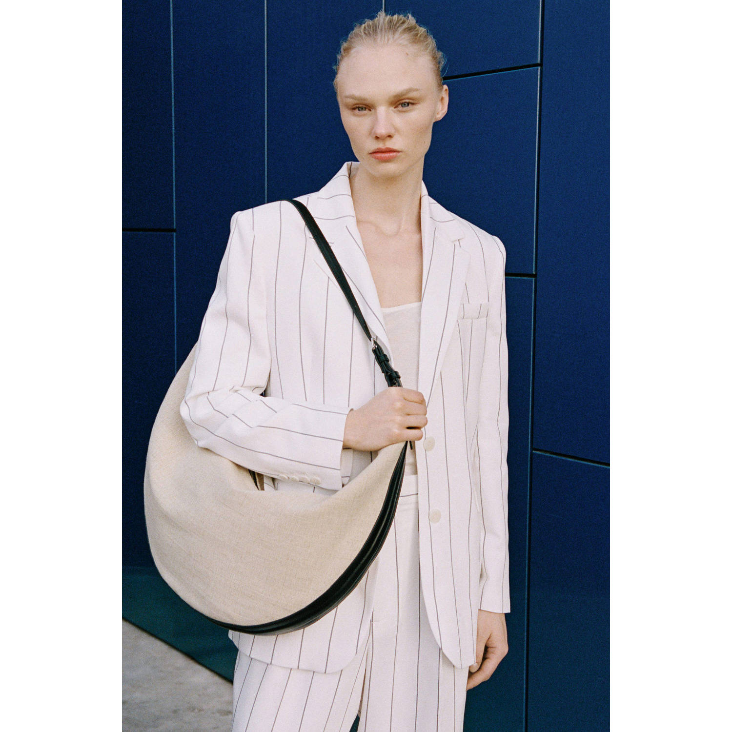 Mango getailleerde blazer wit