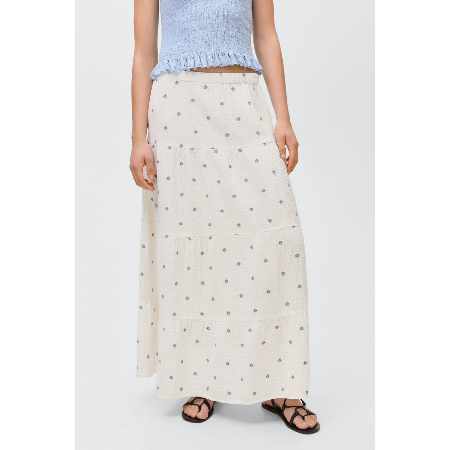 MANGO TEEN maxi rok ecru