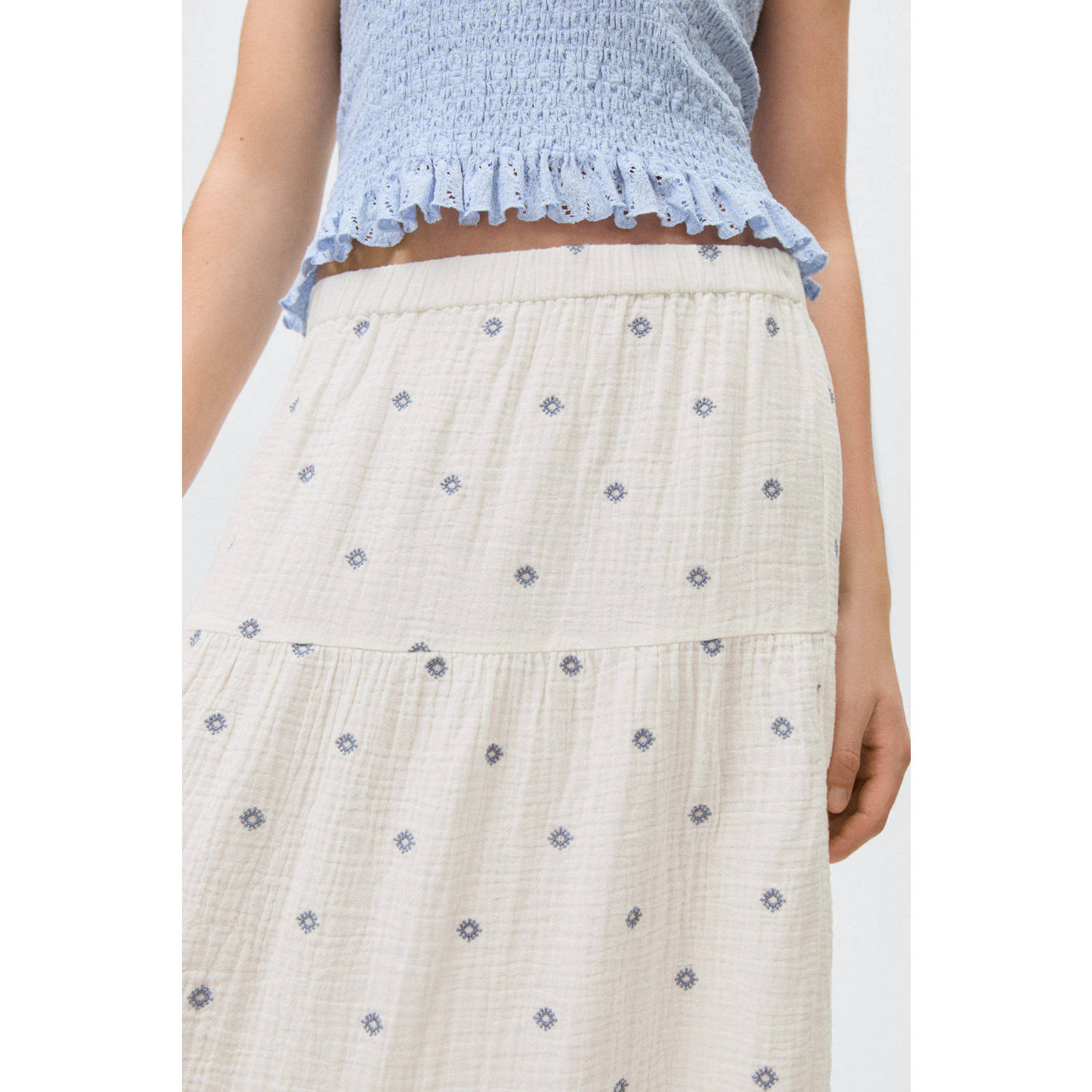 MANGO TEEN maxi rok ecru