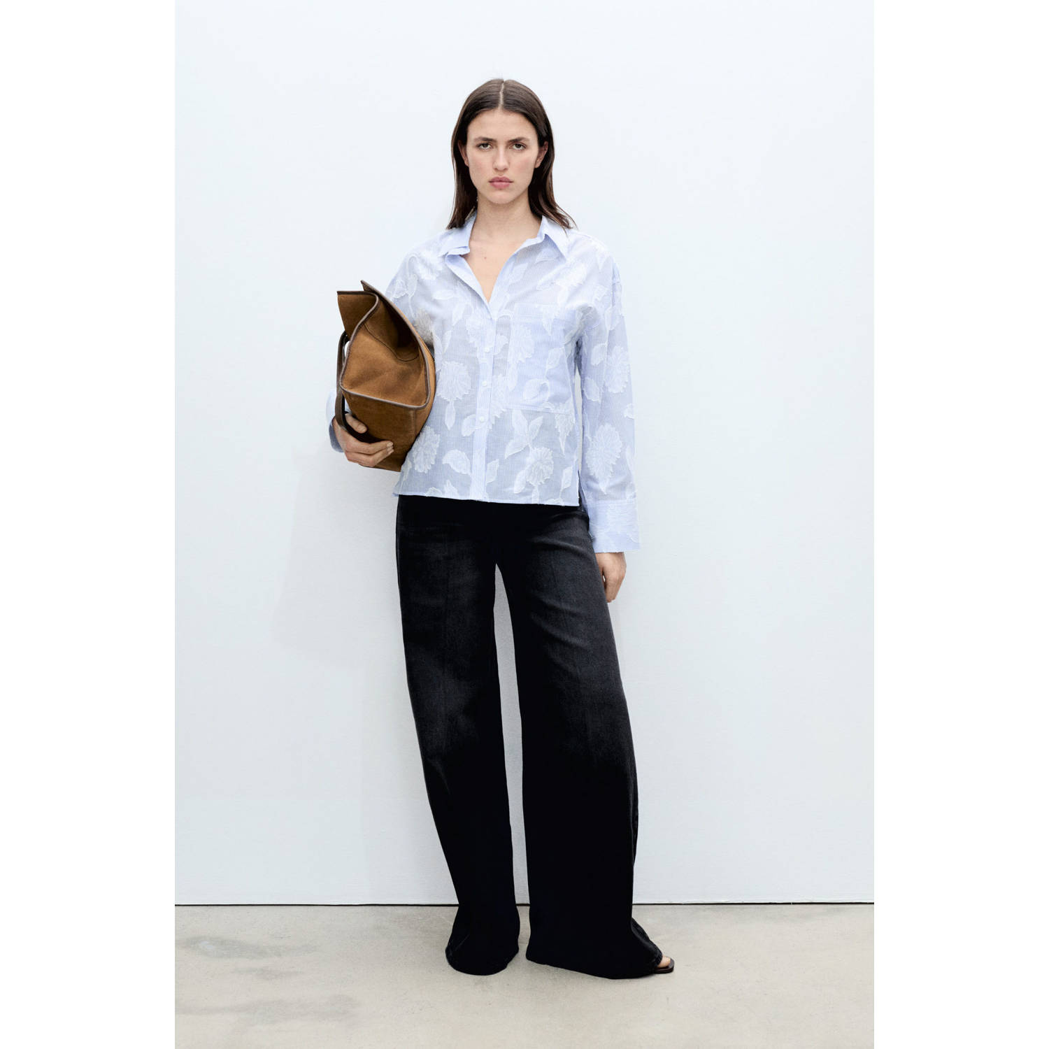 Mango blouse lichtblauw