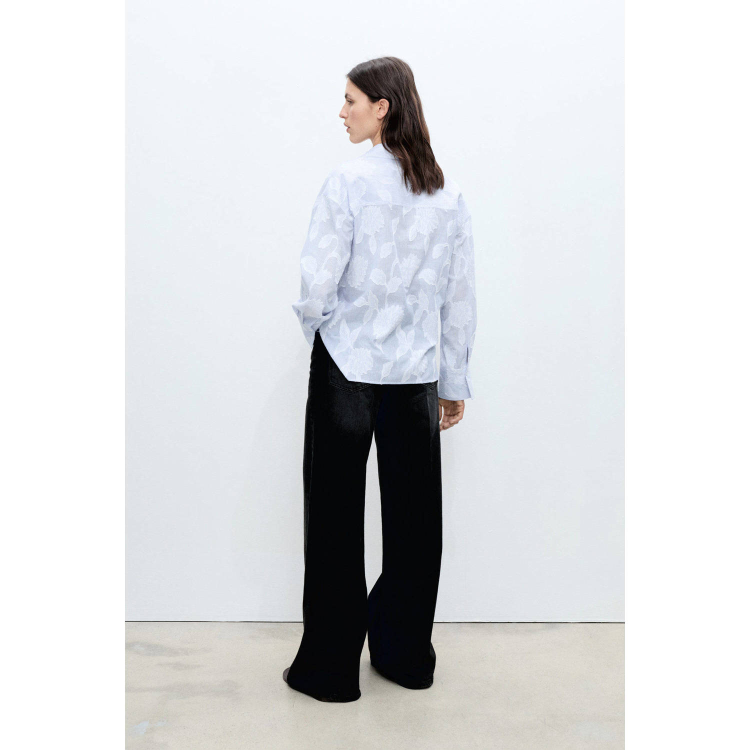 Mango blouse lichtblauw