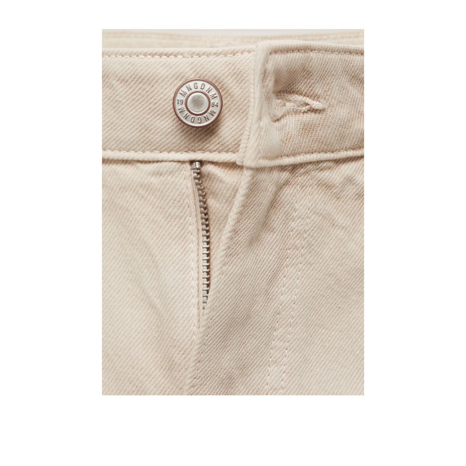 Mango high waist wide leg jeans beige