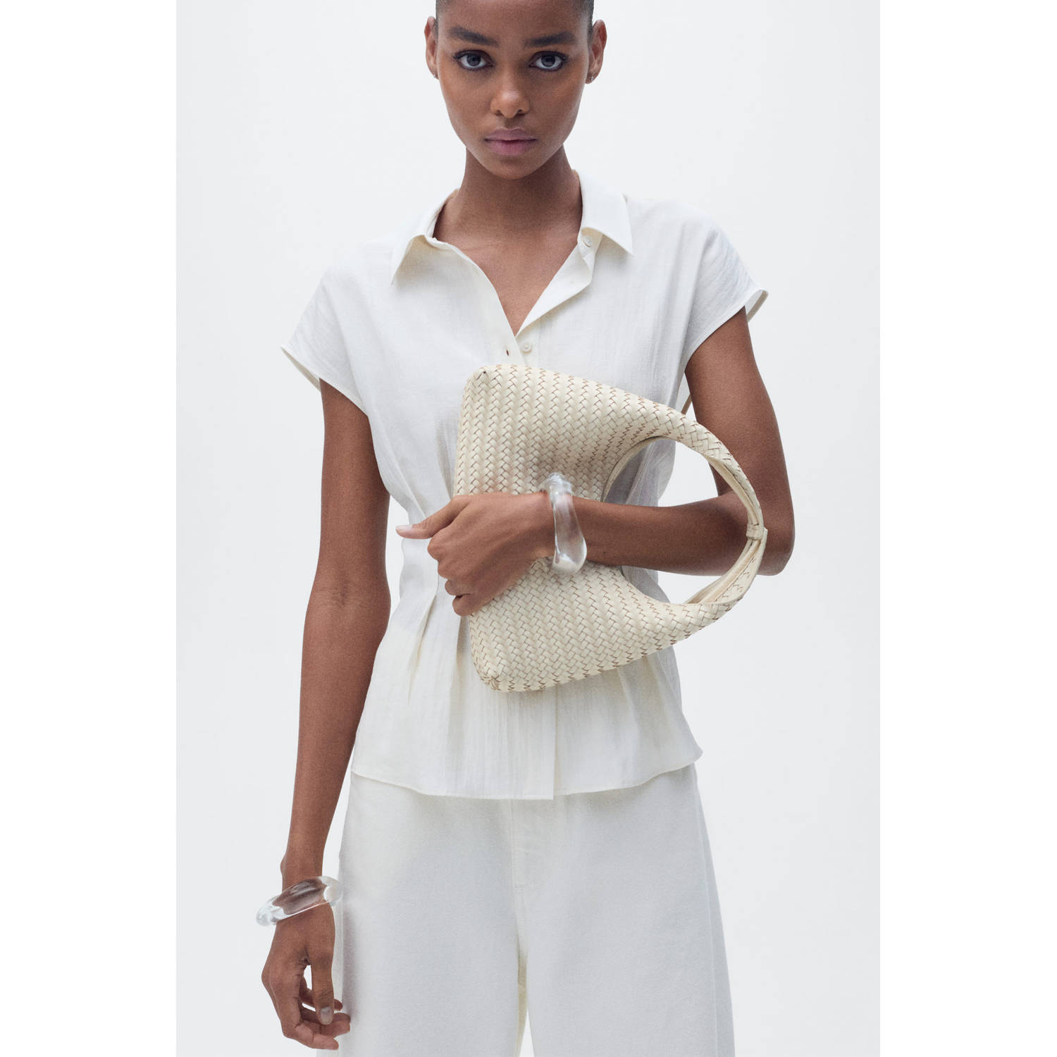 Mango blouse ecru