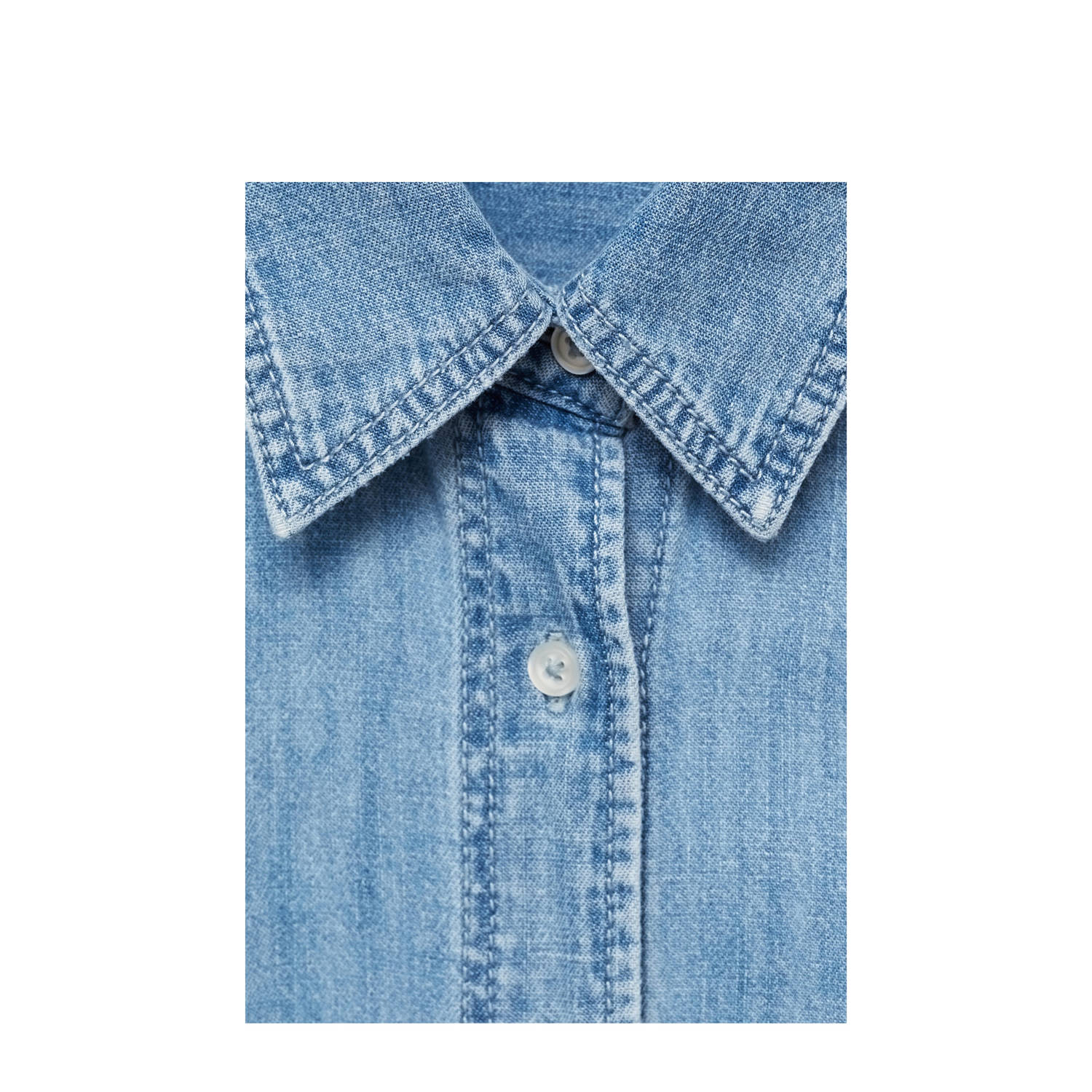 Mango denim blouse light blue denim