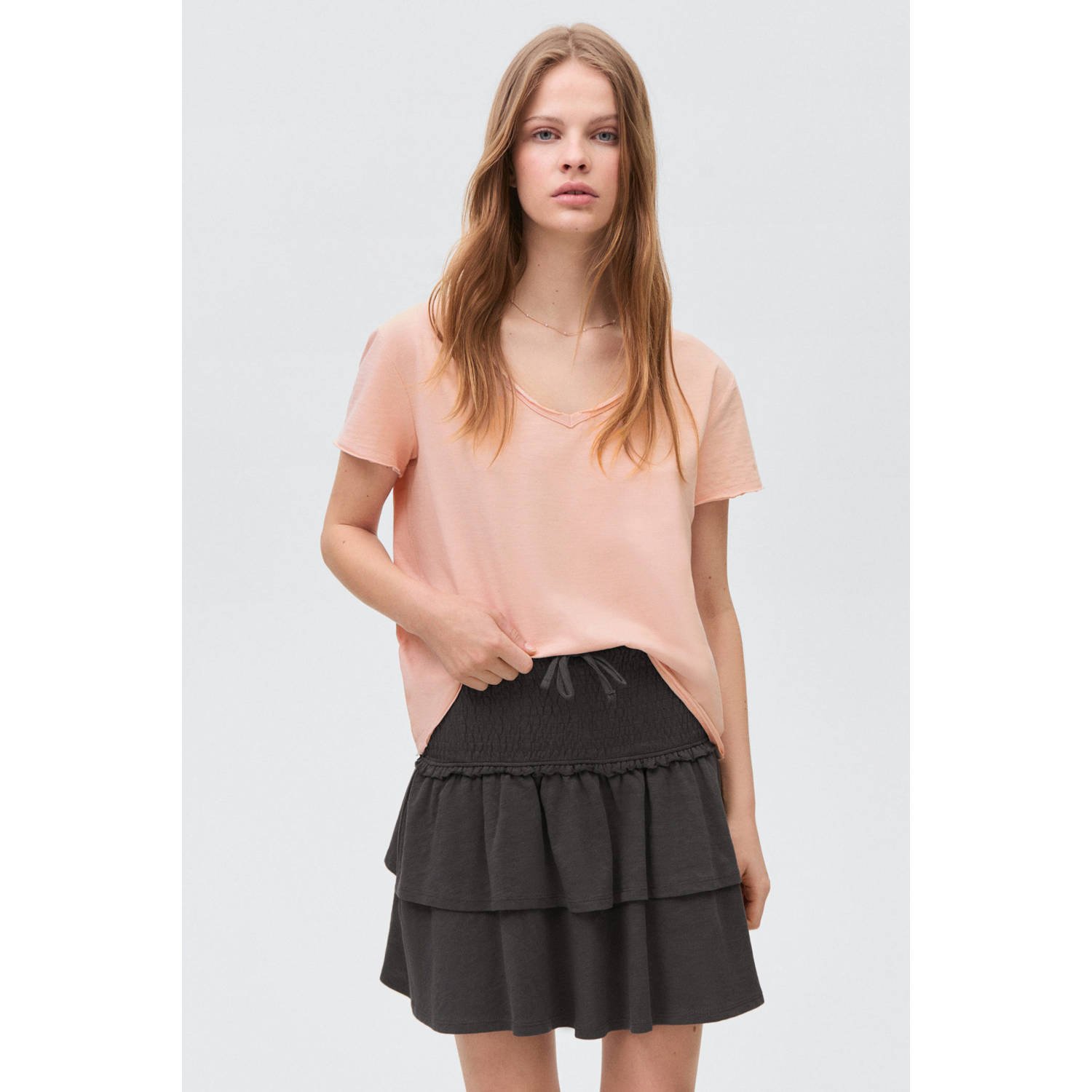 MANGO TEEN strokenrok antraciet