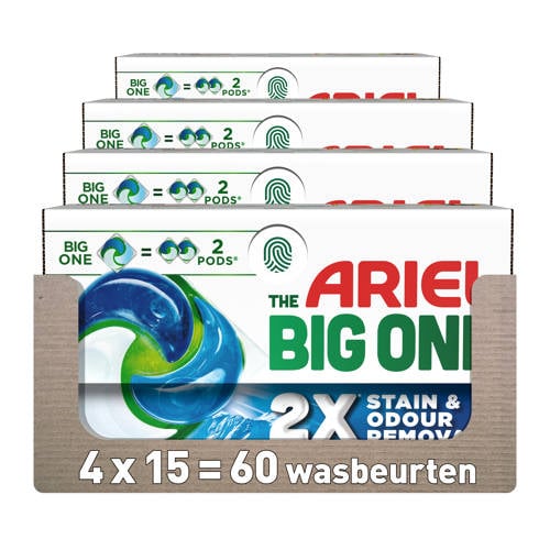 Ariel 3 in 1 Pods Alpine - The Big One 4 x 15Ct - wasbeurten afbeelding