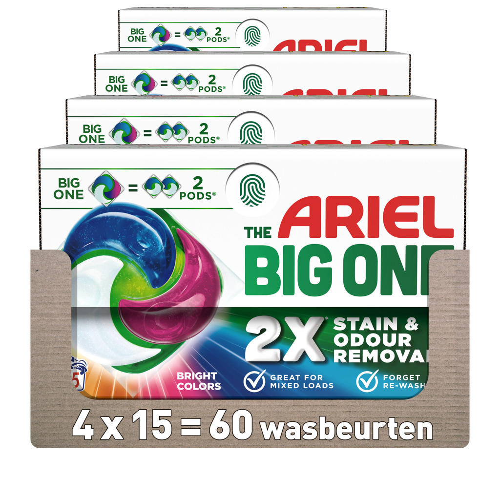 Ariel 3 in 1 Pods Color - The Big One - 4 x 15 stuks - 60 wasbeurten