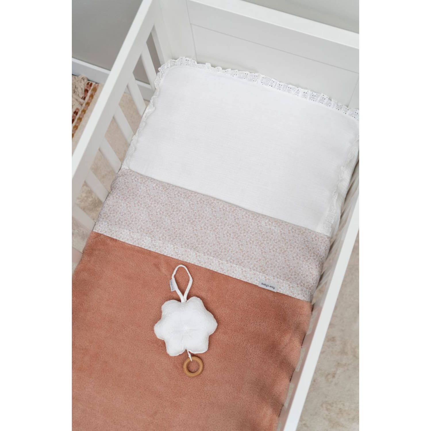 Baby's Only katoenen baby hoeslaken ledikant 60 x 120 cm wit