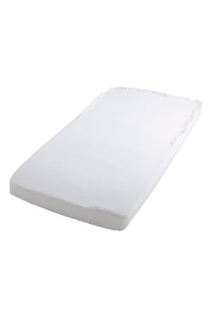 katoenen baby hoeslaken ledikant 60 x 120 cm wit