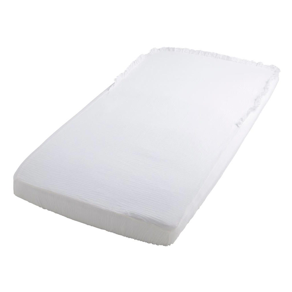 Baby's Only katoenen baby hoeslaken ledikant 60 x 120 cm wit