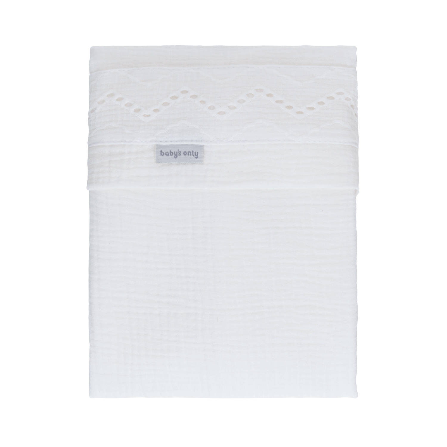 Baby's Only ledikantlaken Calm met broderie wit